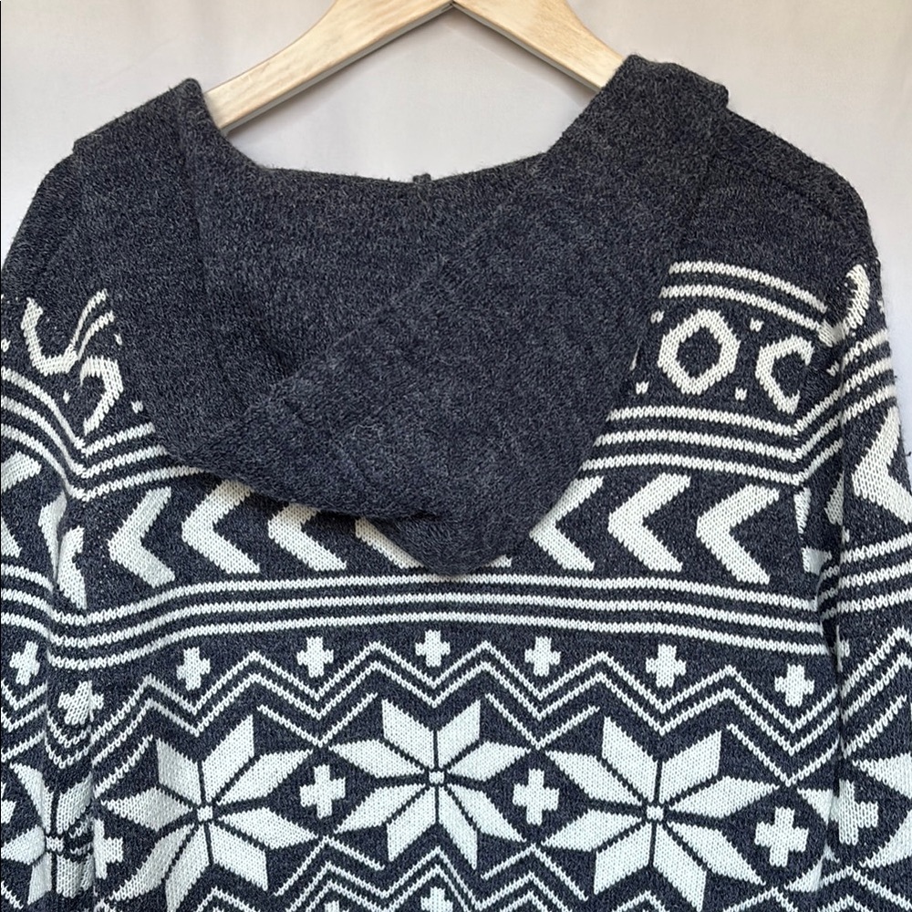 Monteau Navy and white Hooded Cardigan - Picture 7 of 7